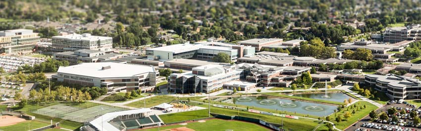 An ariel view of UVU main campus.