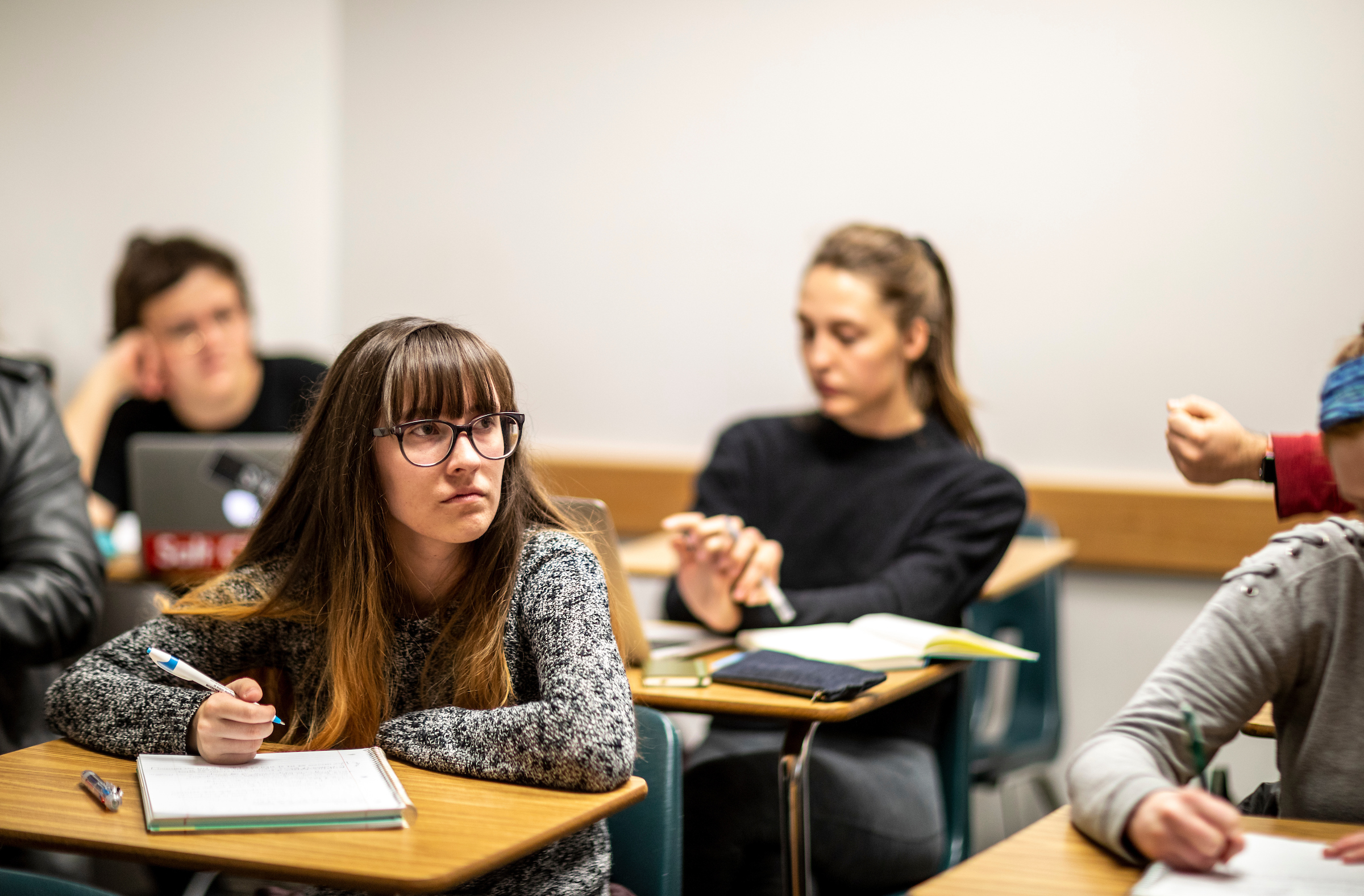 students in a classroom listening to a lecture