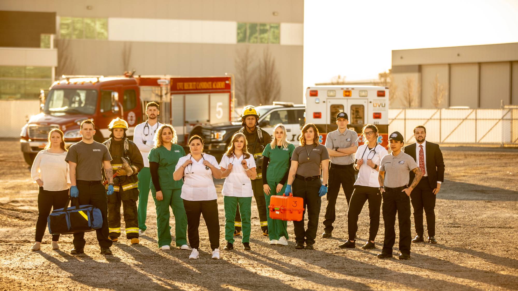 Students from the College of Health and Public Service