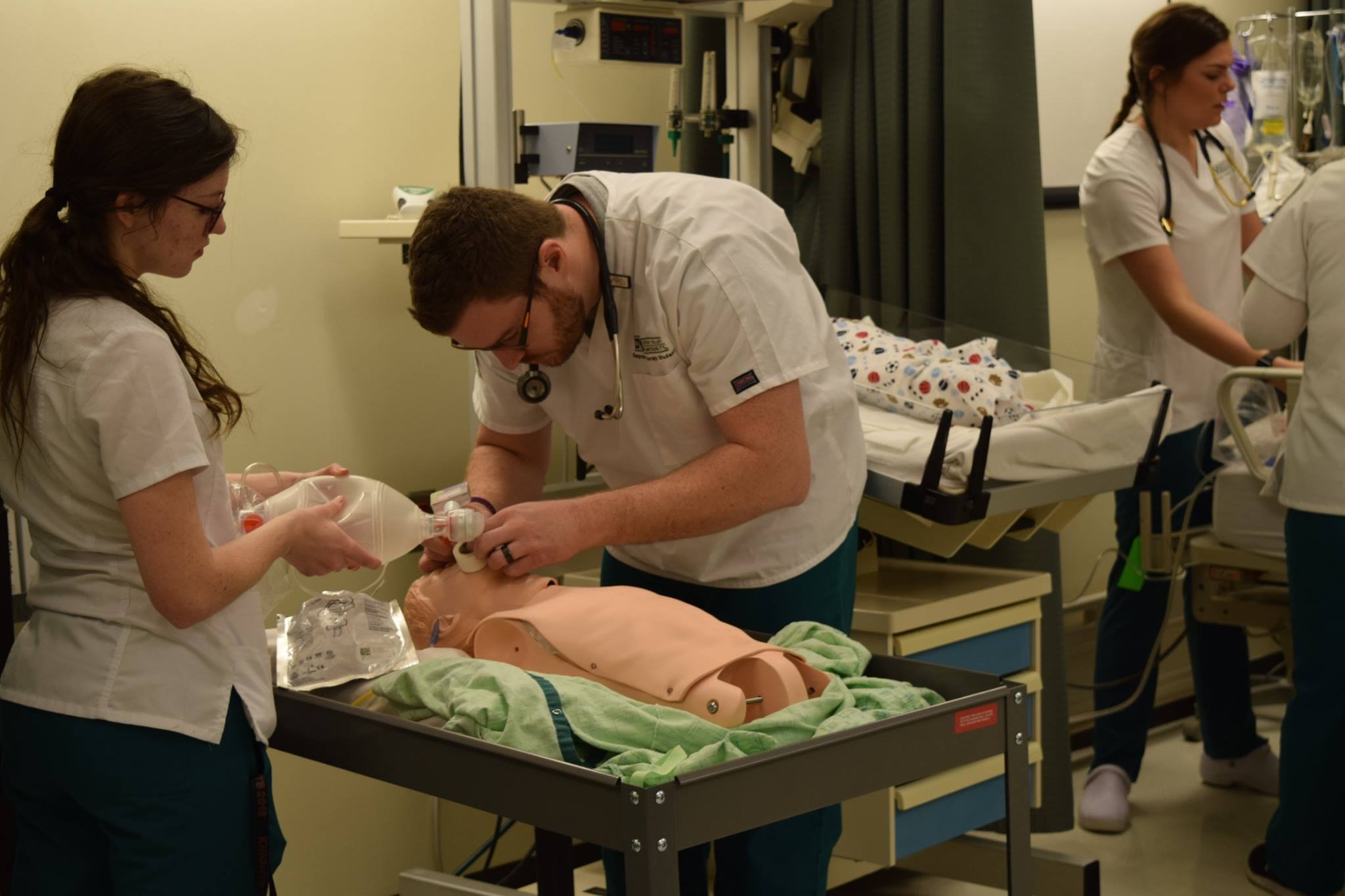 Students recieving hands on training