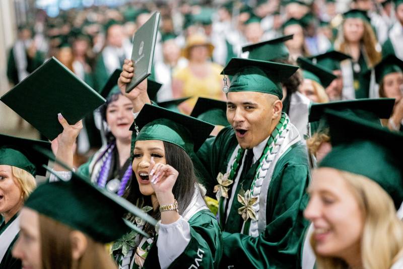 Graduates Celebrating at Graduation