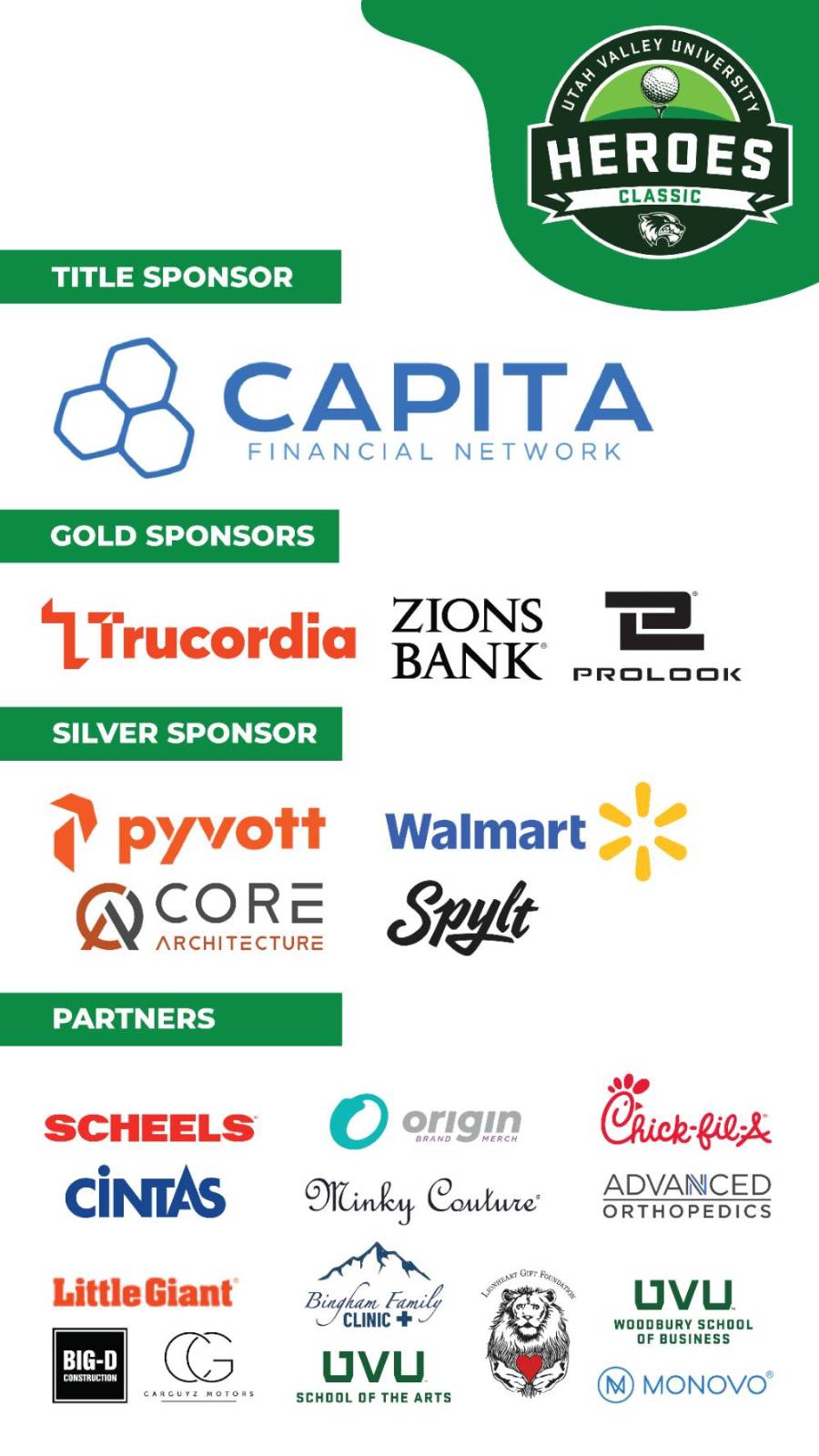 List of various sponsor's logos