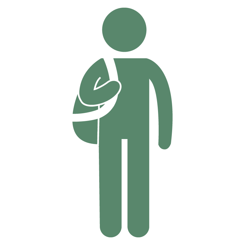  Icon of student with backpack