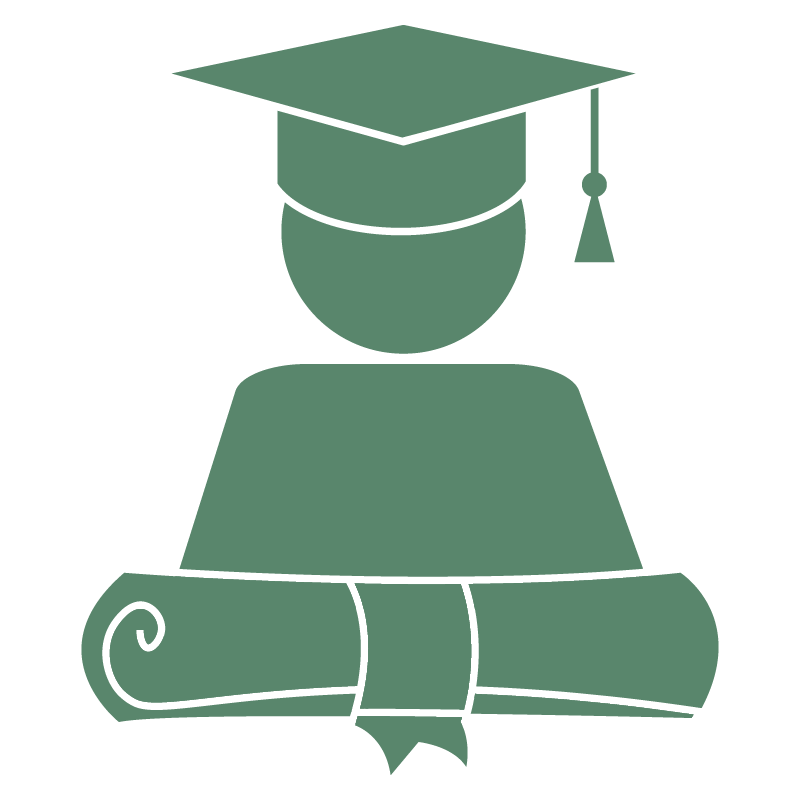  Icon of graduate with diploma