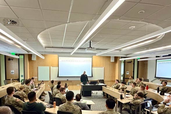 ROTC students in class