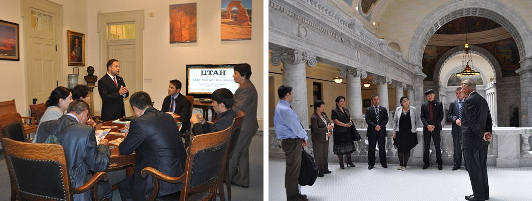 Meeting with the Utah State Tourism Office & Senator John Valentine at the Utah State Capitol