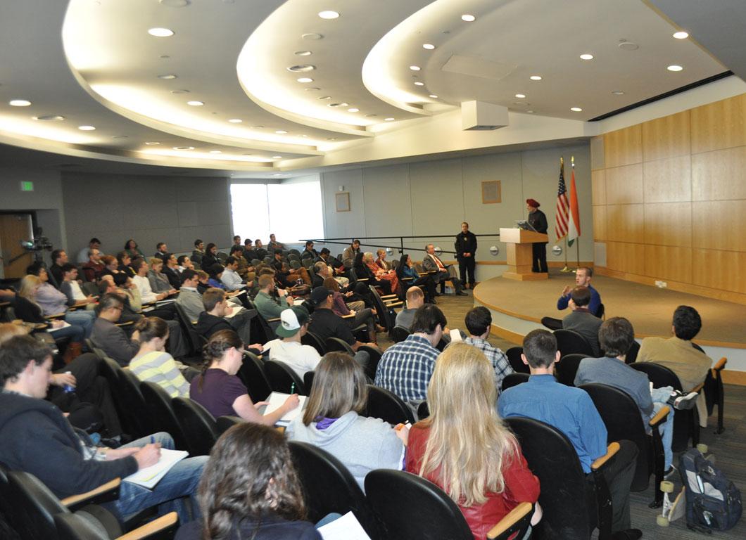 The Ambassador Lecturing at UVU