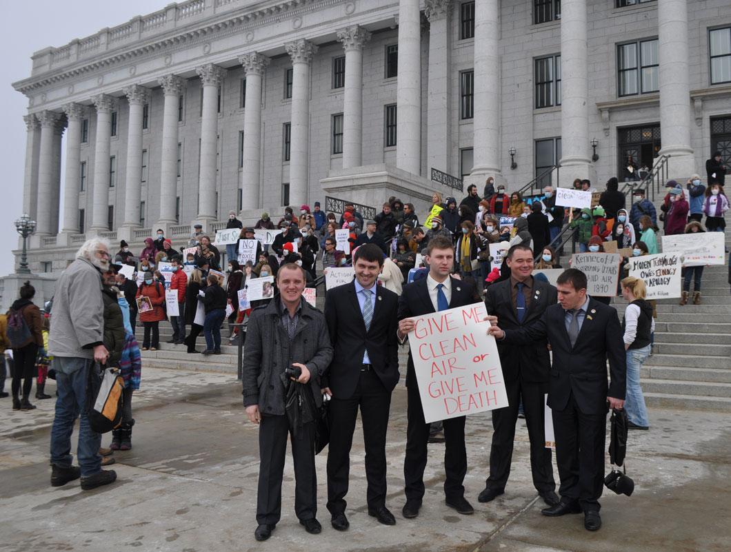 Clean Air Rally in Front of the State Capital Building