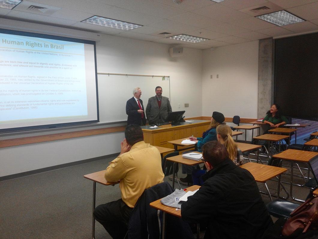 Mr. João Alberto Graça addressing Human Rights in Brazil at Cholpon Akmatalieva's international relations class