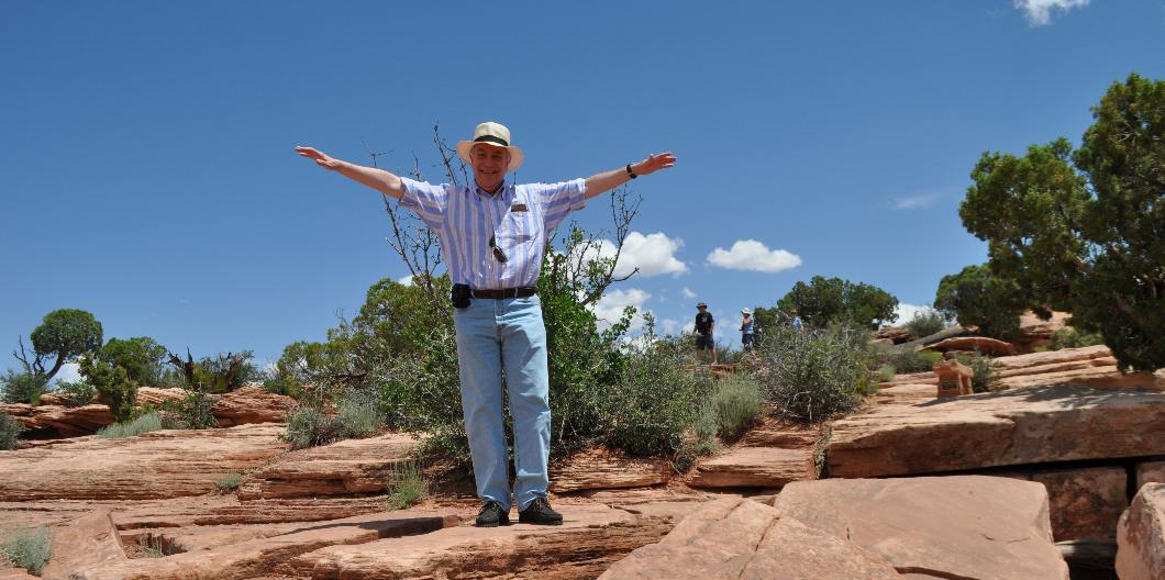 Ambassador Spinellis enjoys Arches National Park