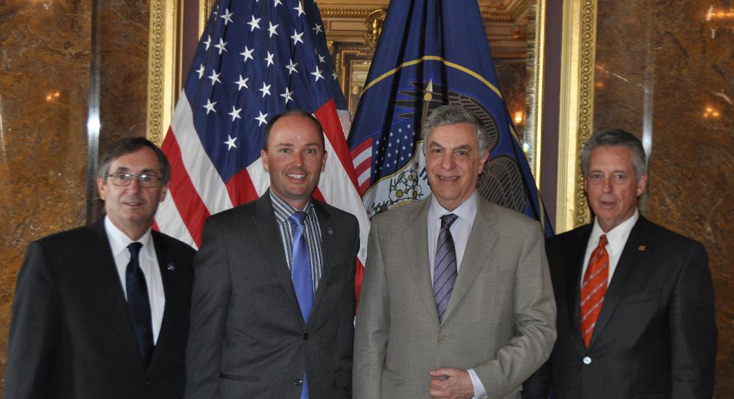 Mr. Spinellis joined by Franz Kolb, Lt. Governor Spencer Cox, and Rusty Butler