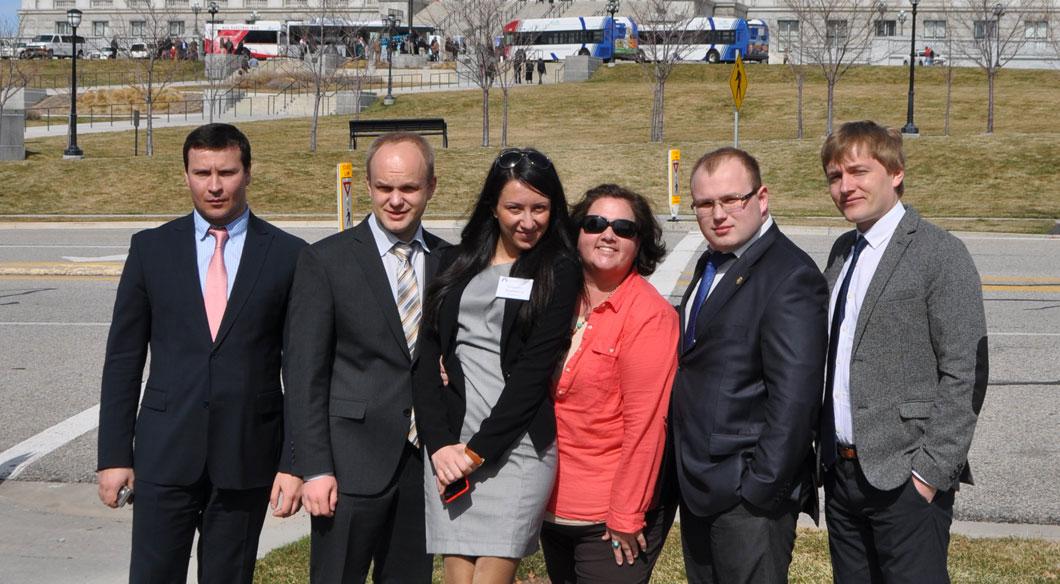 Open World delegates visit the State Capital with UVU's Amy Barnett 