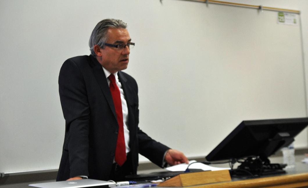 Mr. Brymora lecturing at Utah Valley University