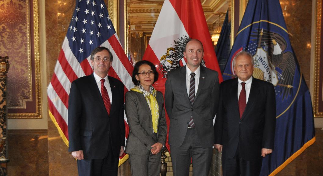 His Excellency Martin Sajdik & his wife Mrs. Tamara Otounbaeva, joined by Franz Kolb & Lt. Governor Spencer Cox