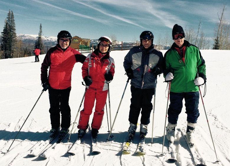 Mr. Sajdik & Mrs. Tamara Skiing at Deer Valley with Mayor Jack Taylor & UVU AVP Rusty Butler