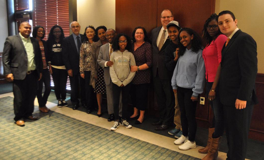 Ambassador Retta & his Family with UVU administrators and students after the Luncheon