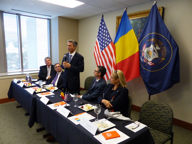 The Ambassador addresses members Utah's Business Community.