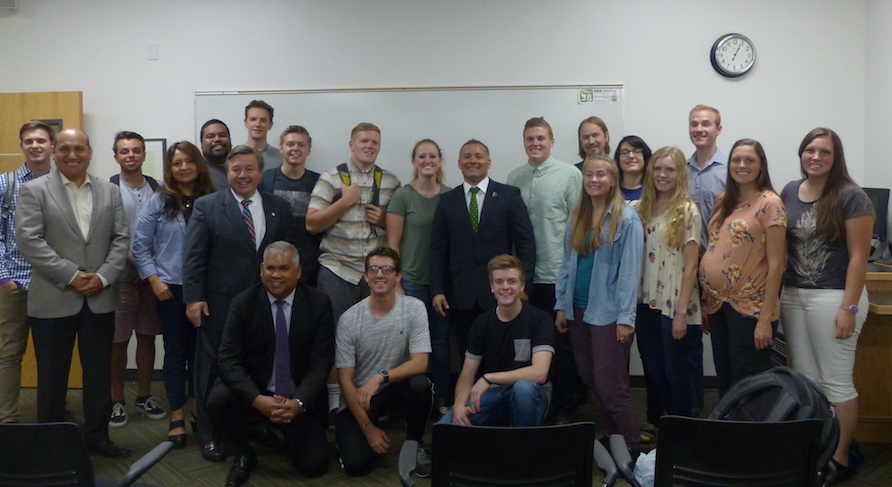 Mr. Romero Castro with Students and Faculty