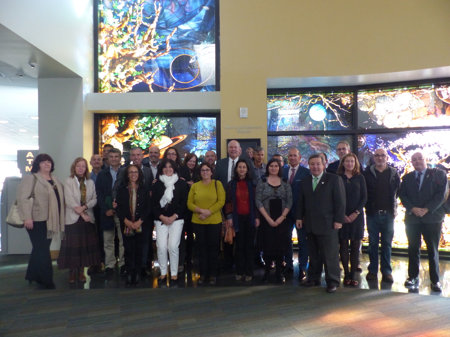 Group photo of attendees at the presentation