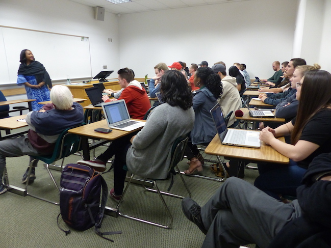 Hawa Diallo during the lecture