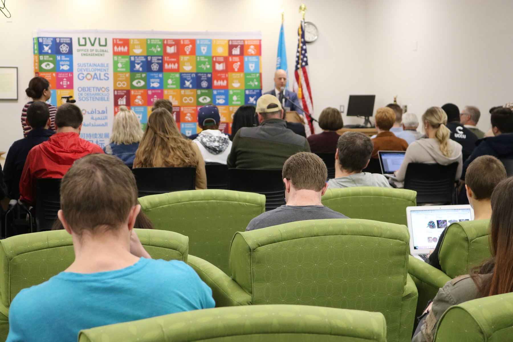 UVU Students and faculty during Mr. Nasser's presentation.