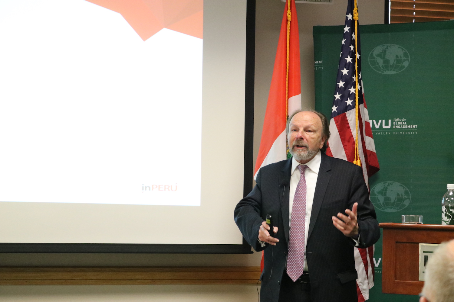 Mr. Salomon Lerner during Lecture