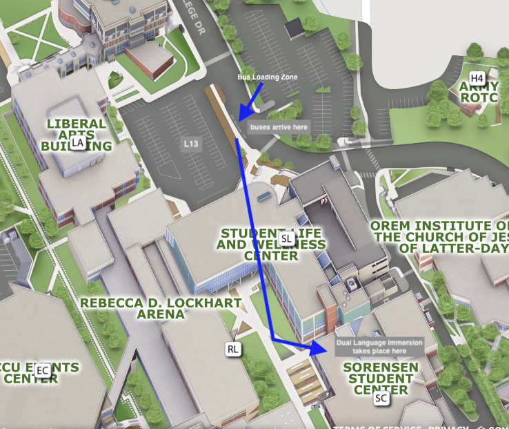 utah valley university campus map Transportation Arrival The Office For Global Engagement utah valley university campus map