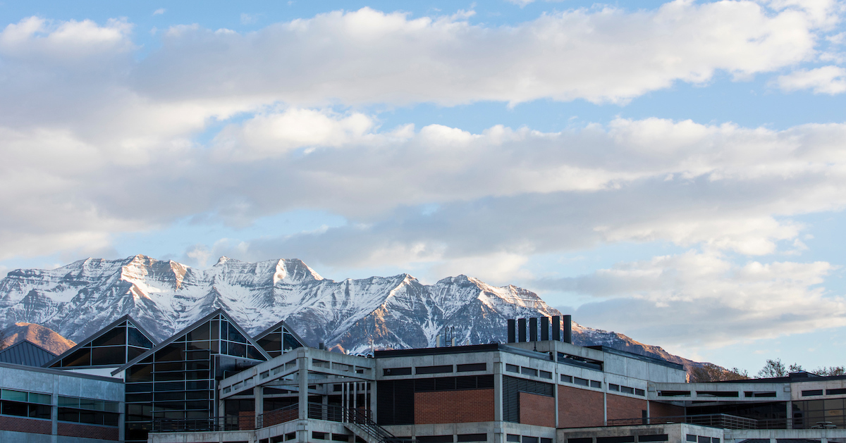 UVU with mountains in background