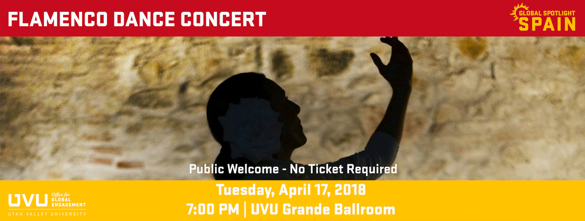 Flamenco Dance Concert - Tuesday, April 17, 2018 - 7:00pm - UVU Grande Ballroom