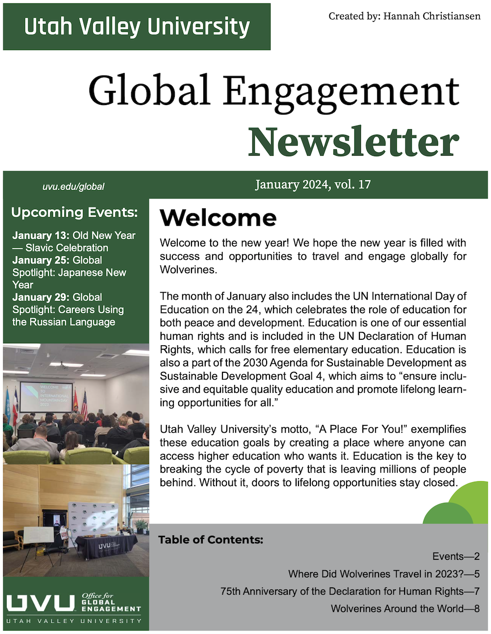 January Newsletter