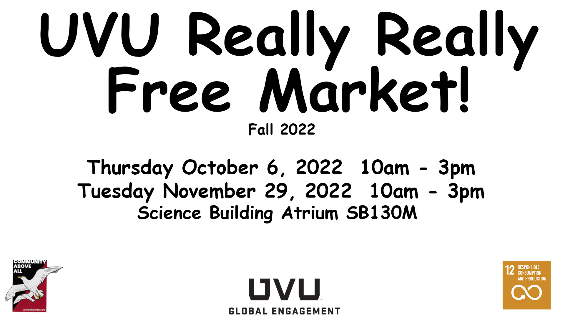 Really Really Free Market The Office for Global Engagement Utah