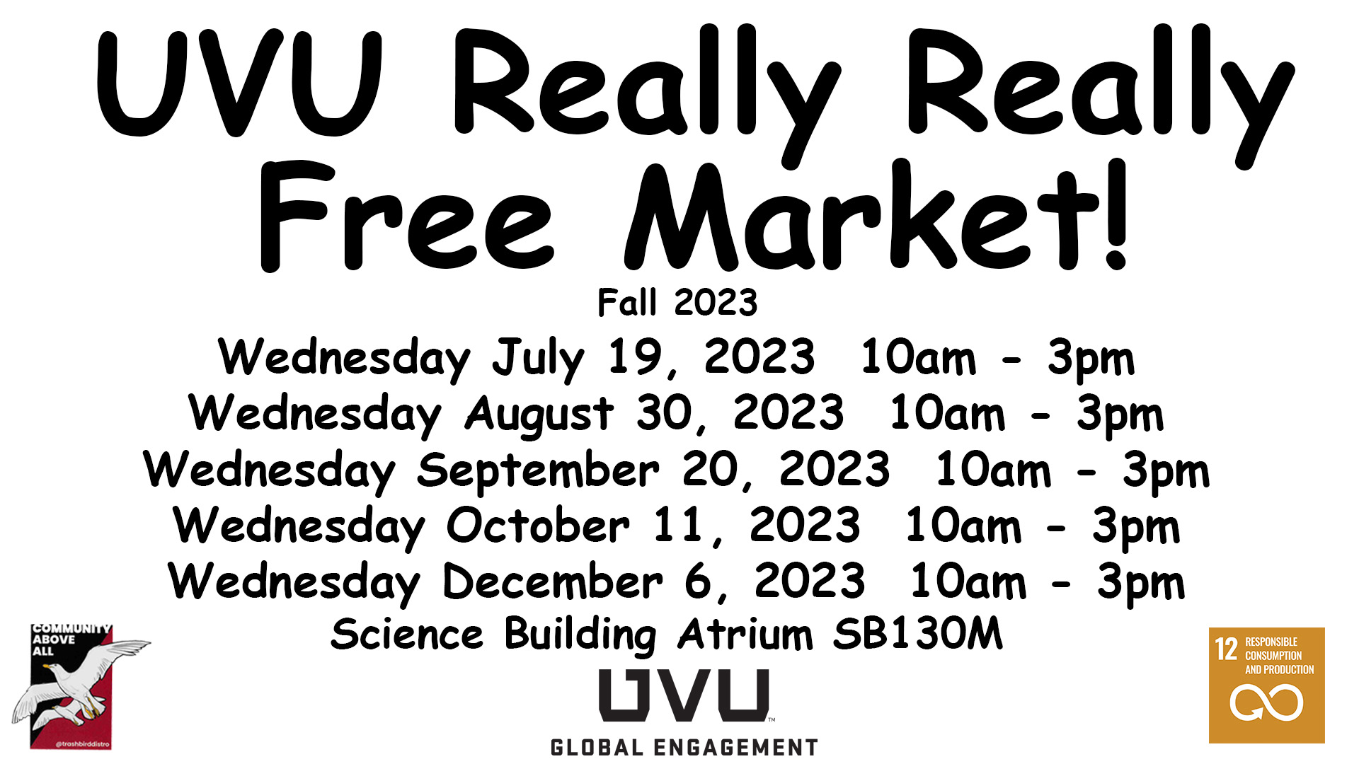 Really Really Free Market The Office for Global Engagement Utah