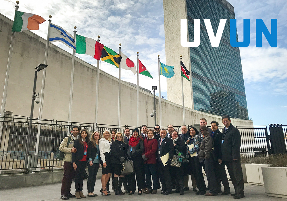 UVU delegation to CSW62 in front of UN Building