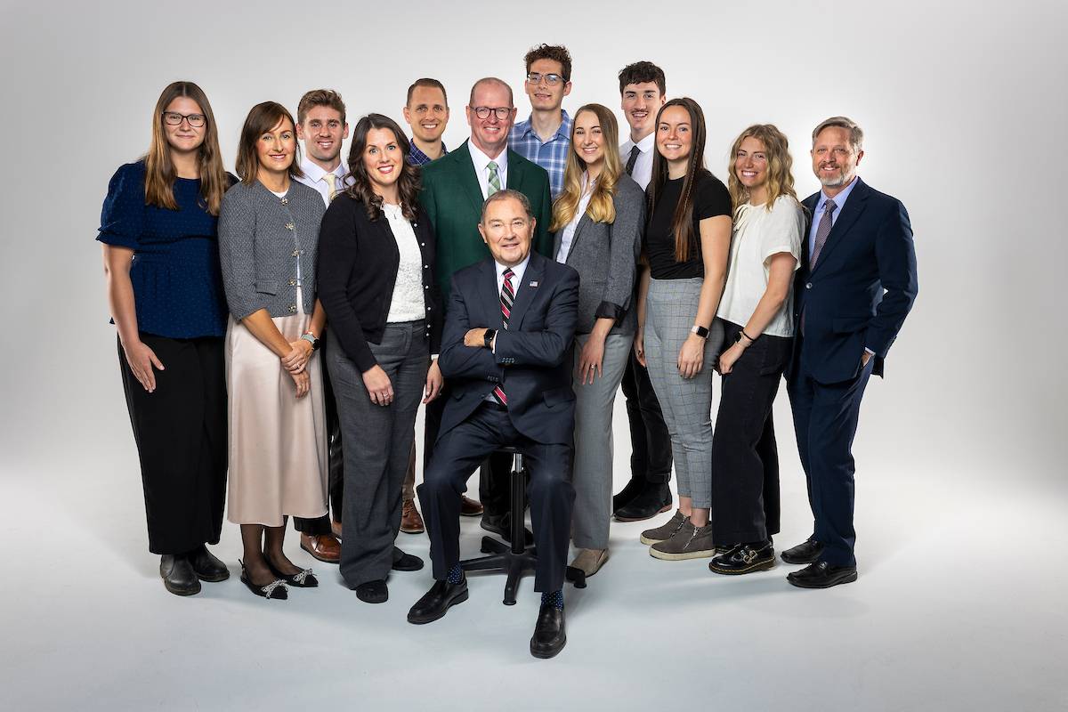 Governor Herbert with Institute Staff and Students
