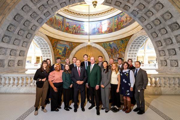 2026 Cohort of UVU Legislative Interns at the Capitol Building