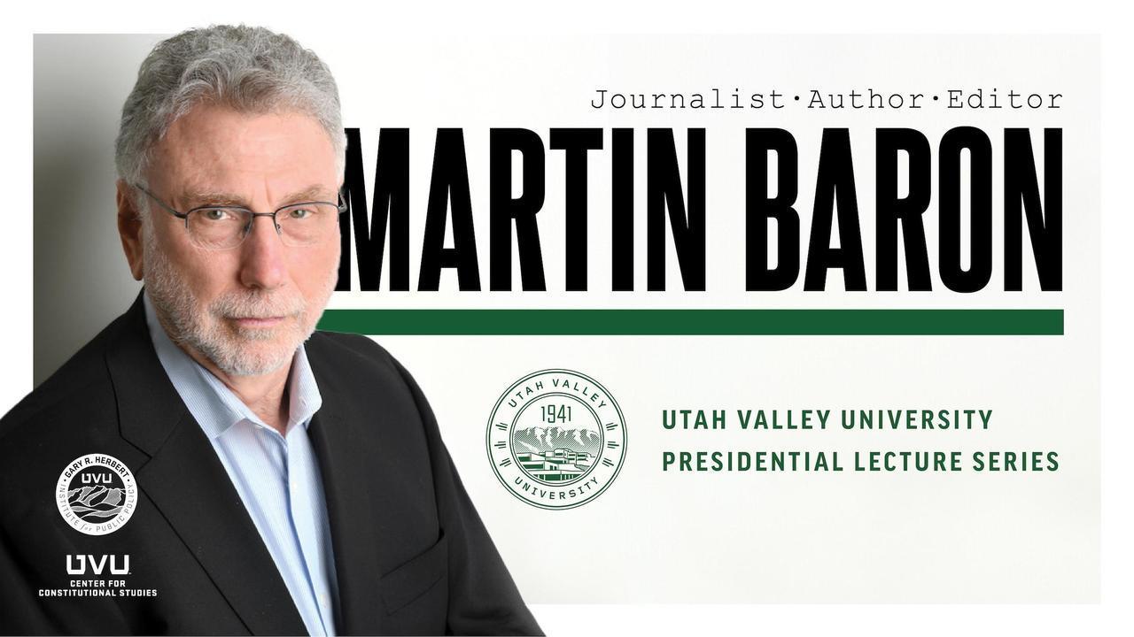 Martin Baron on Stage at UVU