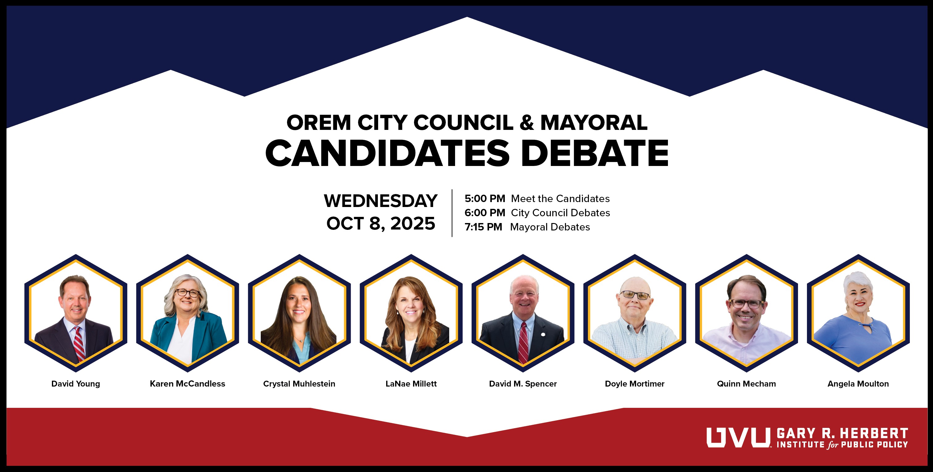Orem City Council and Mayoral Debate Flyer