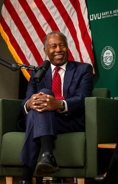 Ben Carson smiling at Herbert Institute event