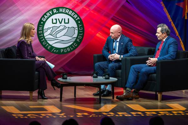 CNN Chief Political Correspondent moderating discussion with Senators Mark Kelly and John Curtis