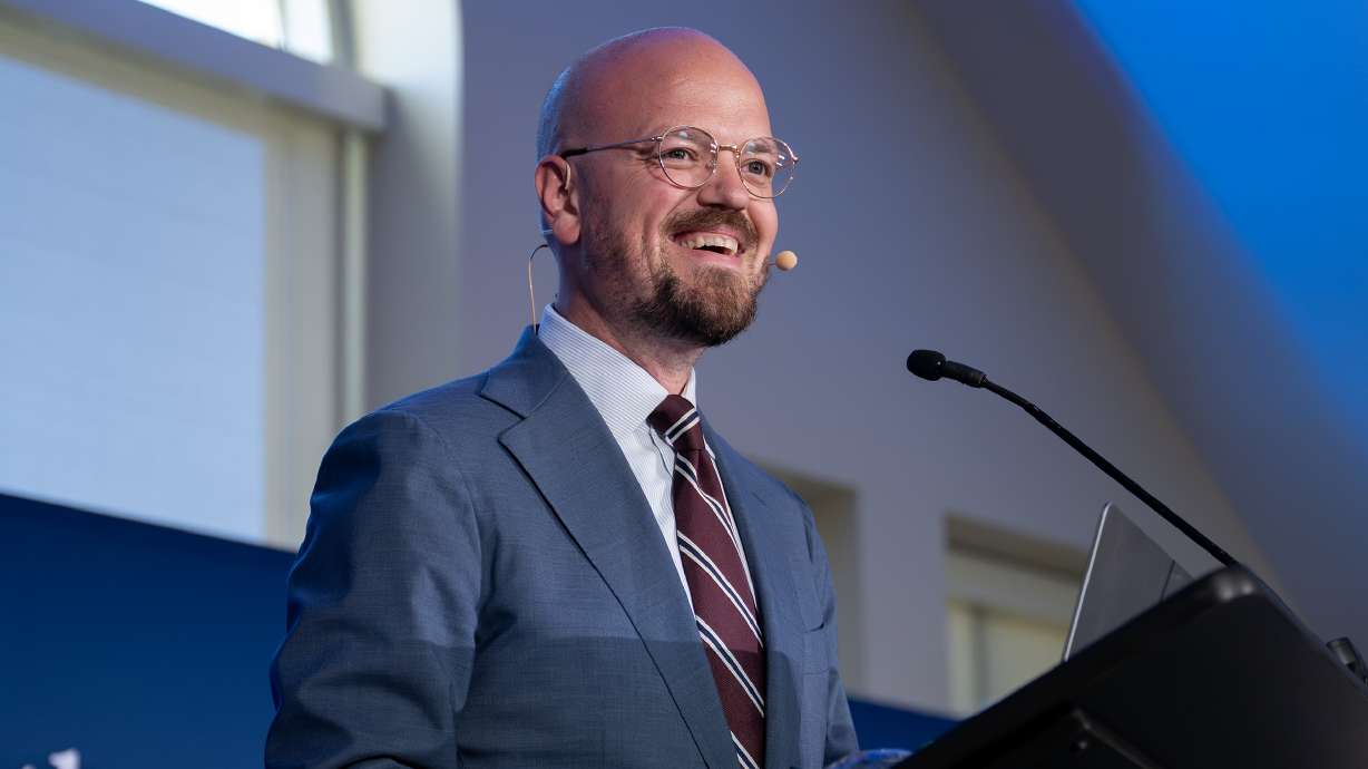 Mckay Coppins speaking at Utah Valley University