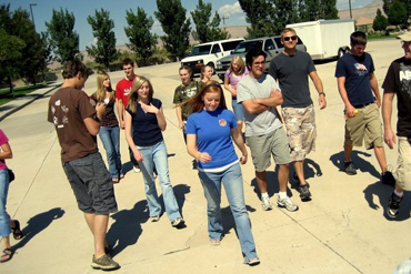 Students walking together