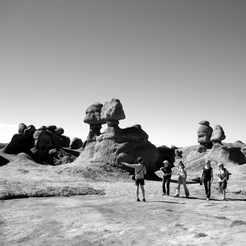 Students in Goblin Valley