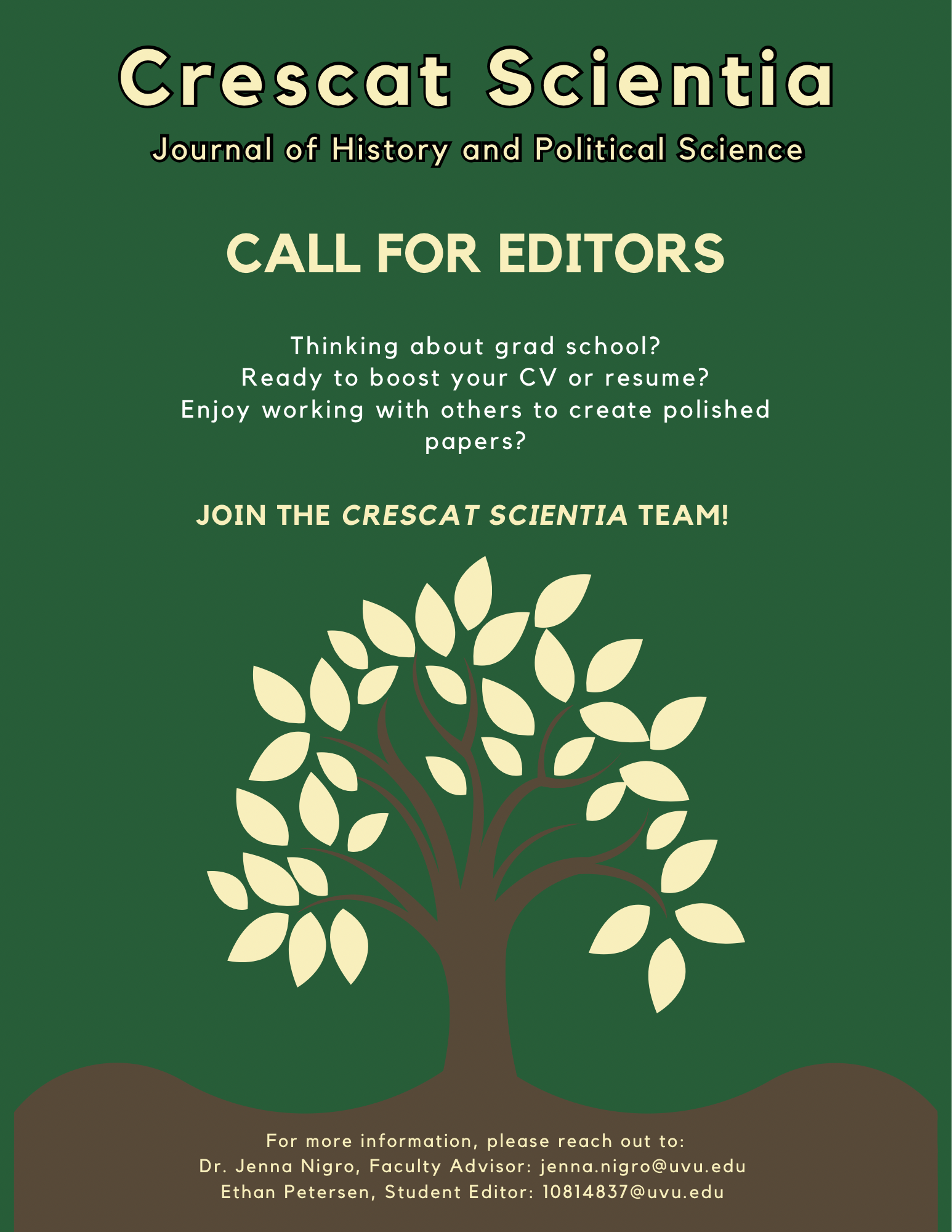 Crescat Scientia Call for Editors