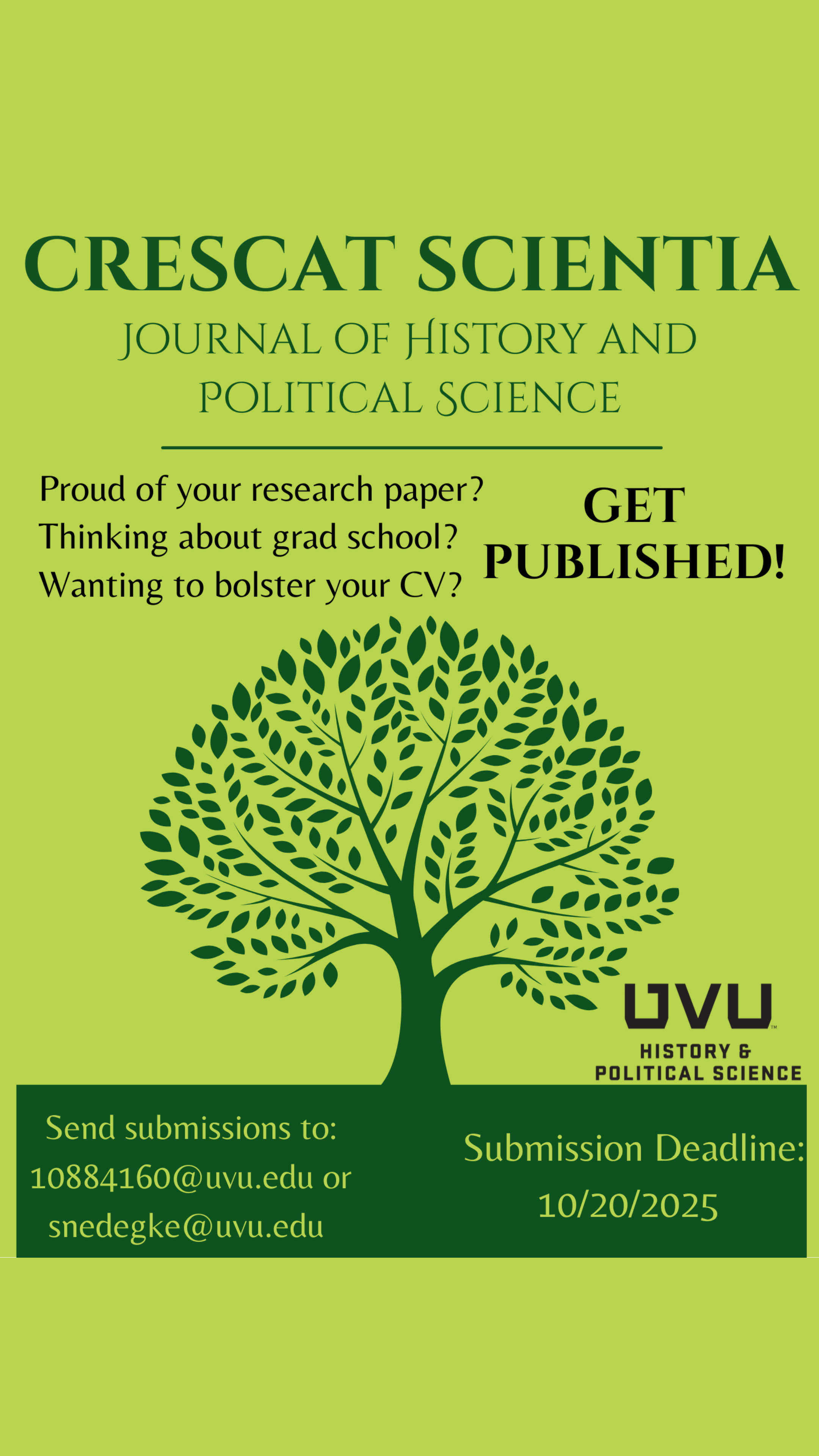 Crescat Call For Submissions Crescat Scientia call for submissions