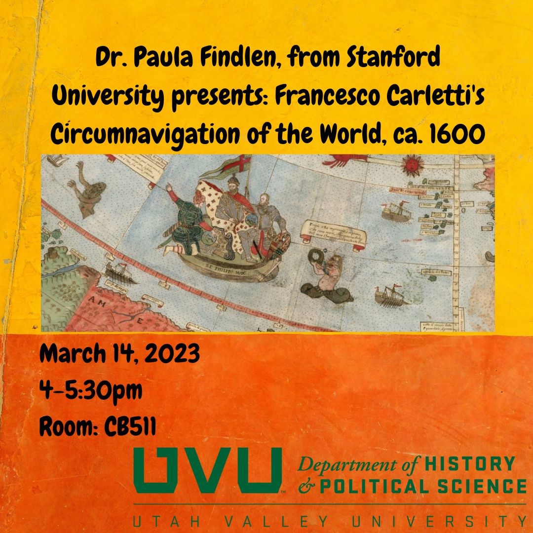 Turning Points in History Lecture: Dr. Paula Findlen, Tues. March 14, 2023, 4-5:30 p.m.