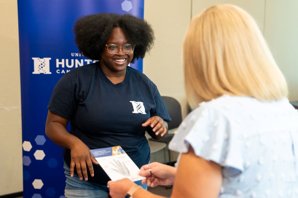 volunteer helping out during a fair