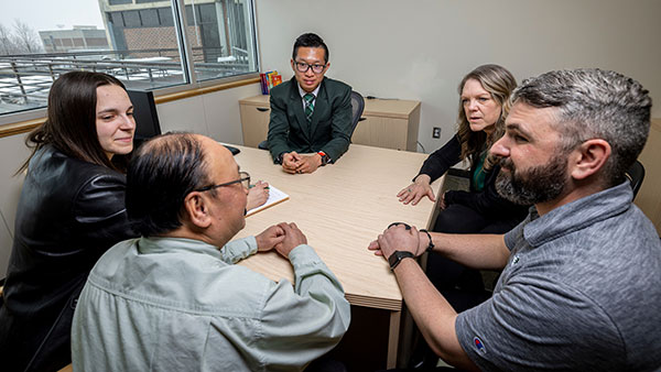 Image of a group discussion happening