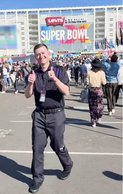 IS&T Student Chad Sanders Delivers the Game Ball for Super Bowl LX for FedEx