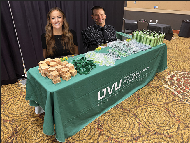 Dr. Kalee Crandall presented research and Dr. Kodey Crandall helped inform school counselors about computing degrees at the 2025 annual USCA conference held in November in Layton, UT.