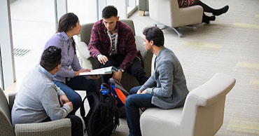 students studying together